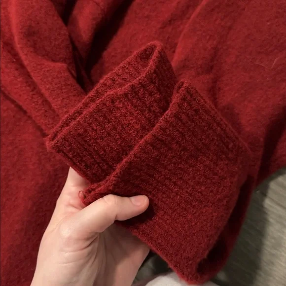 Free People Eucalyptus Cardigan — 5% Wool — Brick Red Heather - Picture 6 of 10